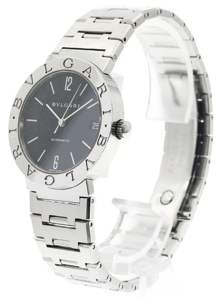 Bvlgari Bvlgaribvlgari Bb33ss Date Black Dial Automatic Mens Watch939544